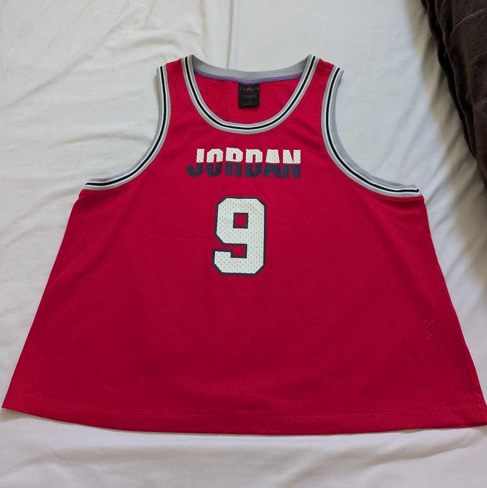 Red Jordan Jersey Tank Top